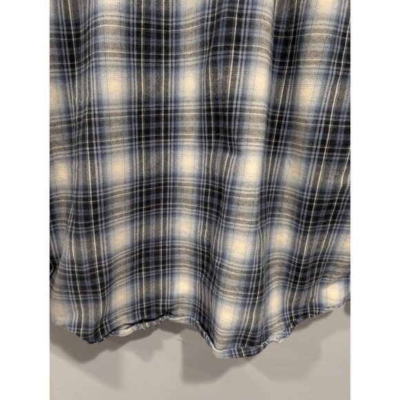Carhartt Relaxed Fit Flannel Shirt Mens L Plaid Casual Button Down Pocket Blue - Picture 13 of 16